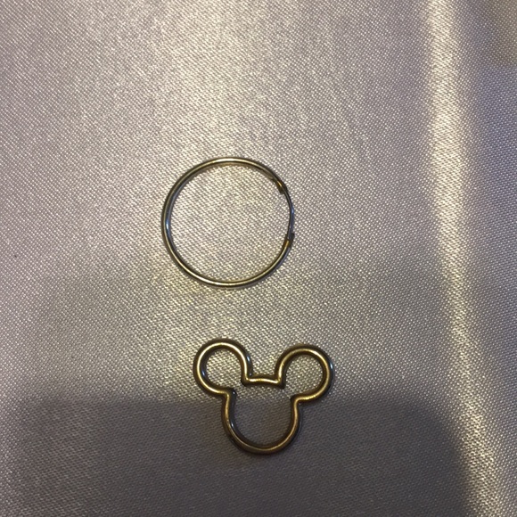 Mickey Mouse gold charmed hoop earrings - Picture 5 of 8
